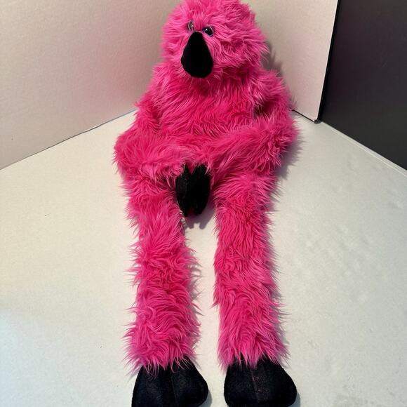 VTG Handmade Pink Fuzzy Hand Puppet Cuddly Critter Puppet 35 Inches By Cheryl - Picture 6 of 16